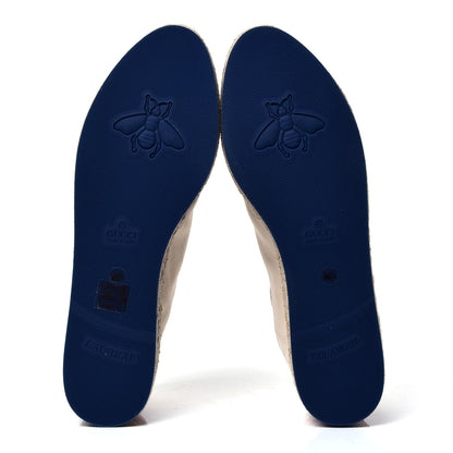 Gucci Canvas Logo Lace-Up Platform Espadrilles 40.5 Greggio Grege 5 of 6