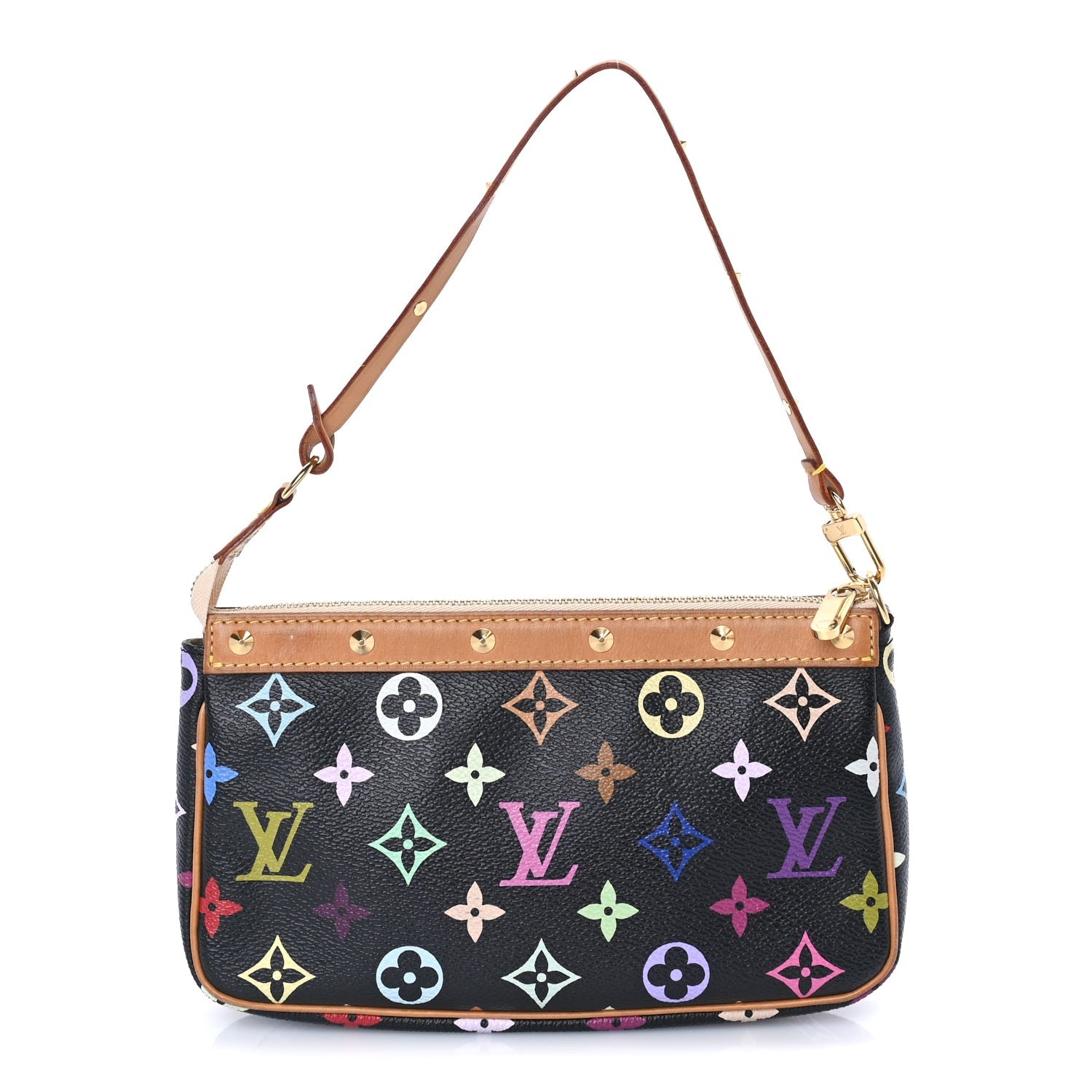 Louis Vuitton Monogram Multicolor Pochette Accessories  Black 1 of 7