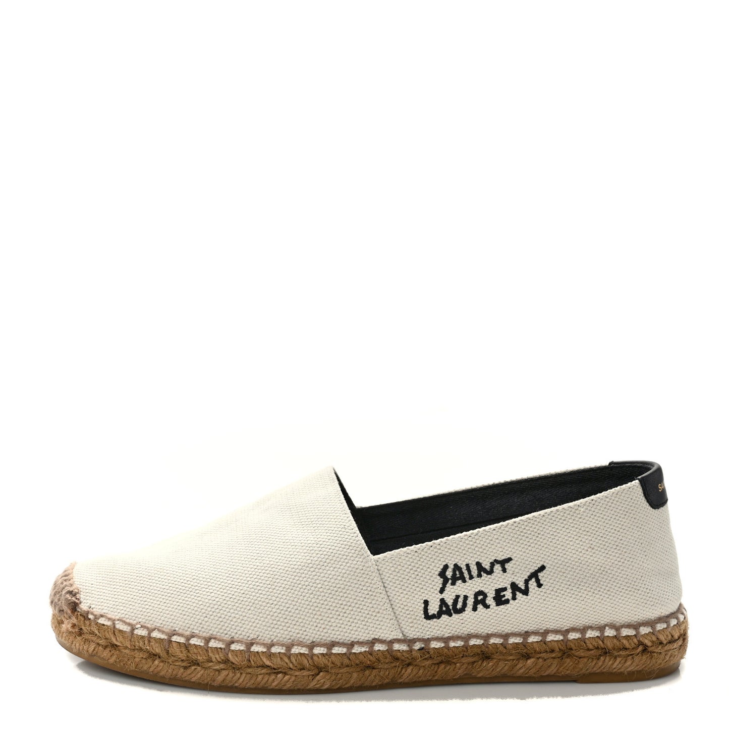 Canvas Nappa Elba Light Logo Embroidered Espadrilles 38.5 Ecru