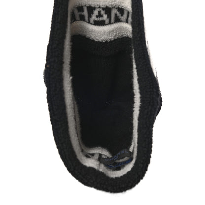 Chanel Cashmere CC Beanie Hat Ecru Black 4 of 10