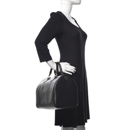 Louis Vuitton Epi Speedy 30 Black 2 of 17