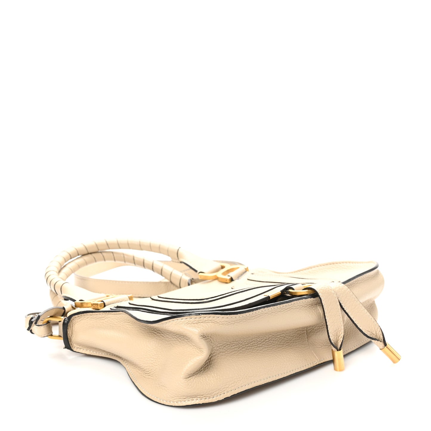 Calfskin Small Marcie Satchel Root Beige