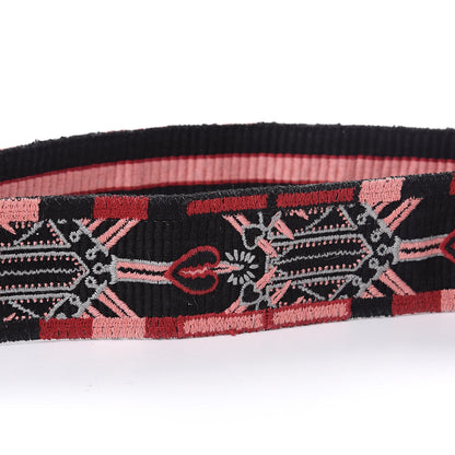 Valentino Garavani Canvas Loveblade Embroidered Rockstud Guitar Strap Multicolor 4 of 5