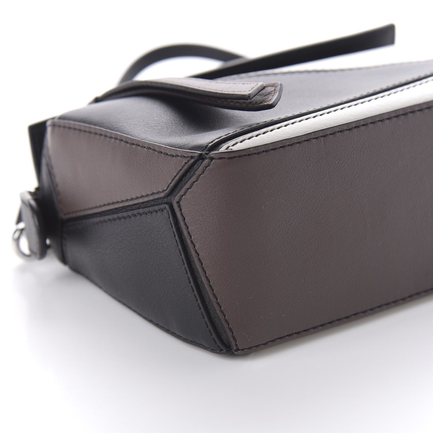 Calfskin Mini Puzzle Bag Black Taupe