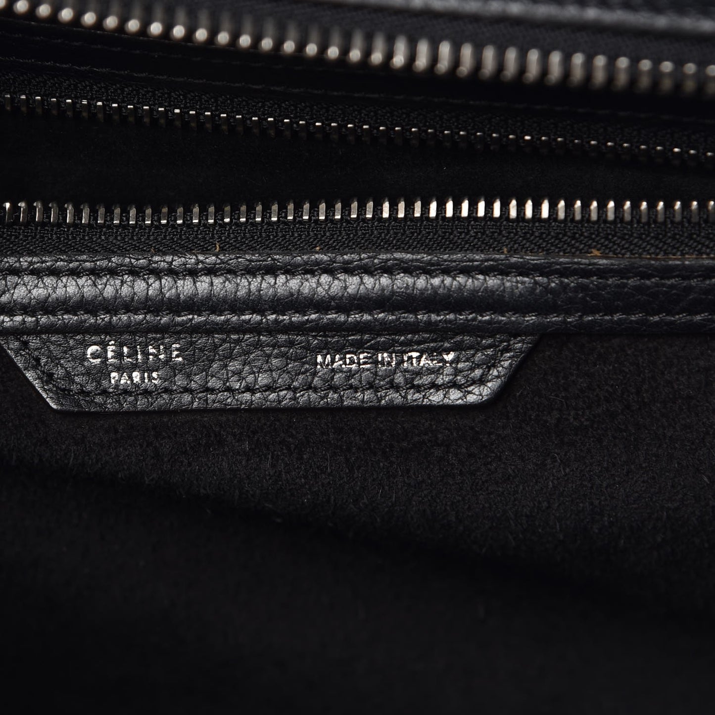 Drummed Calfskin Mini Luggage Black