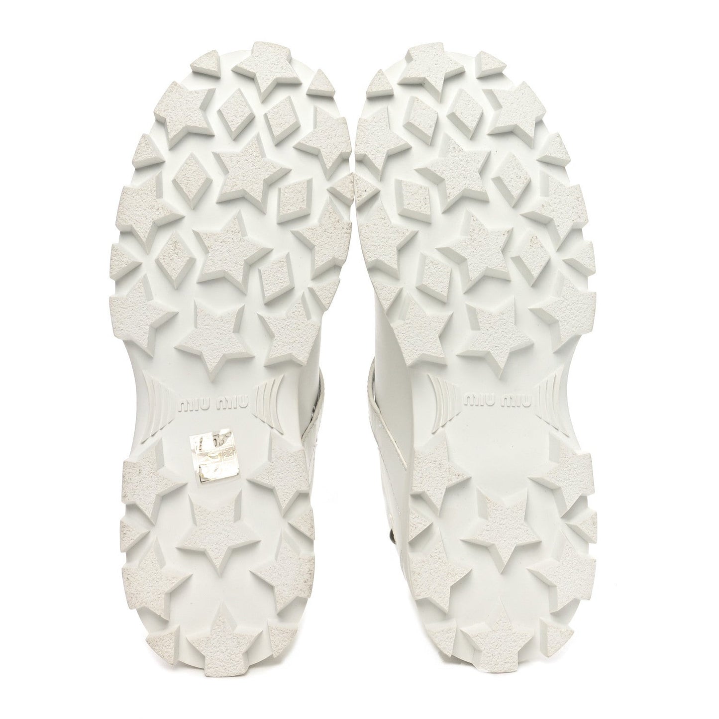 Calfskin Lace Up Ankle Boots 40 White