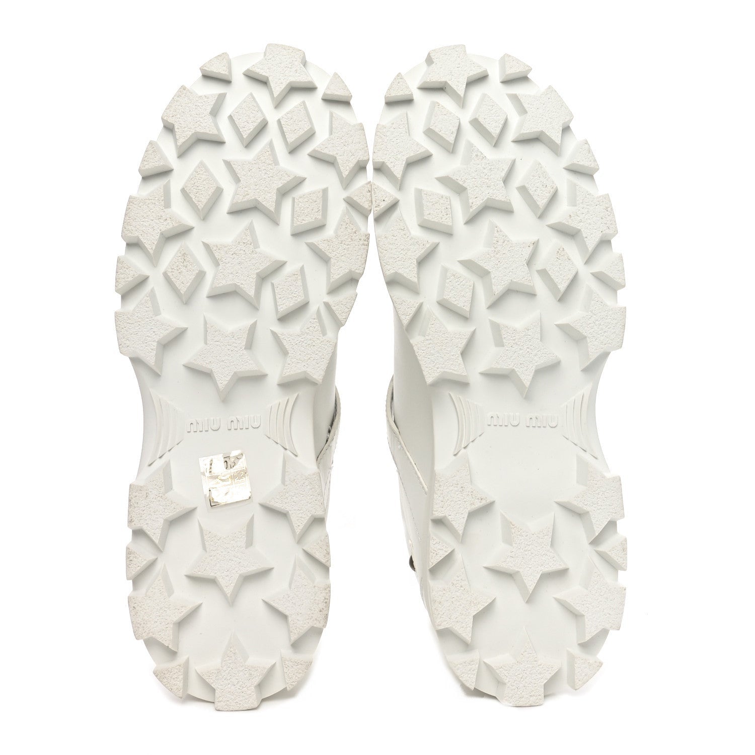 Miu Miu Calfskin Lace Up Ankle Boots 40 White 7 of 7