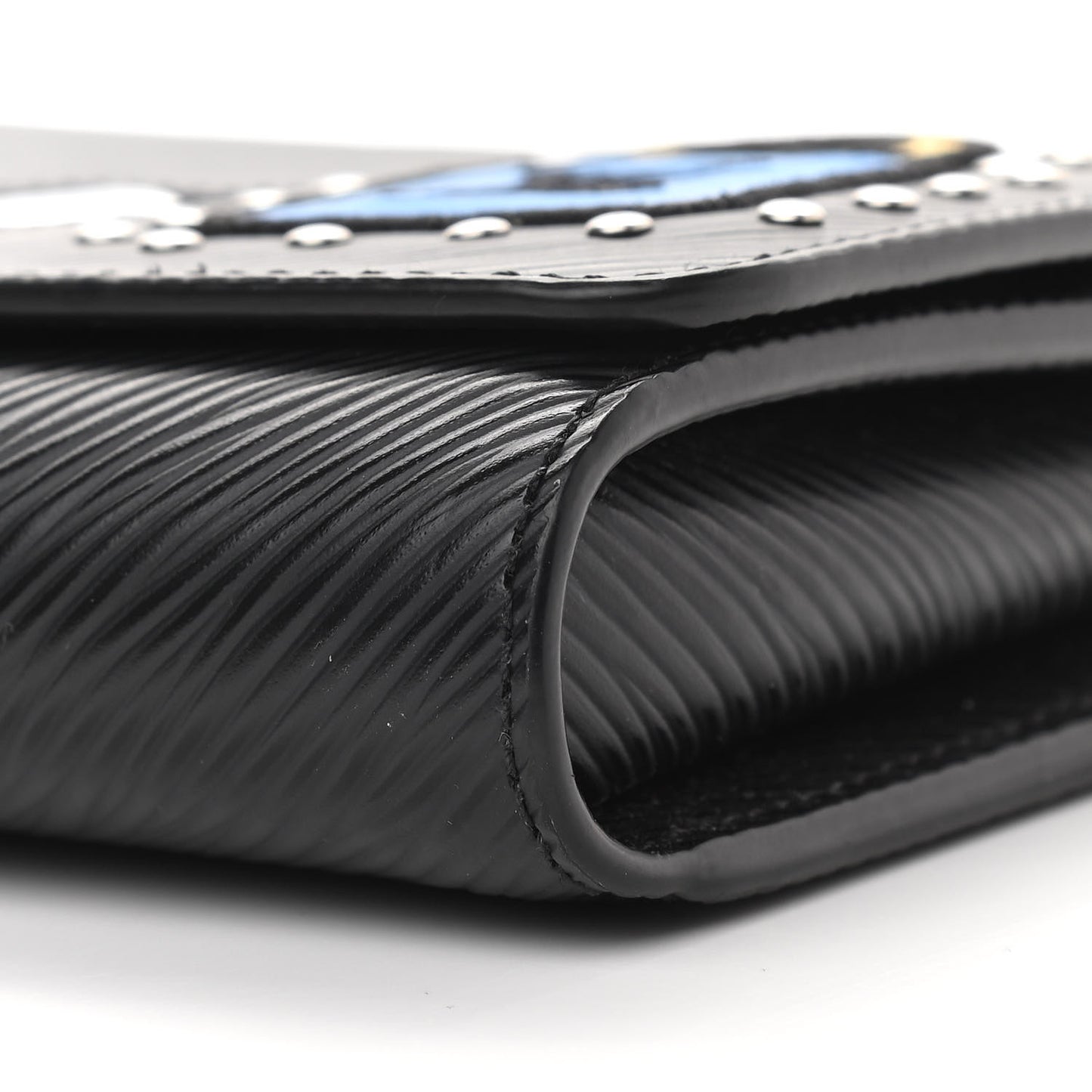 Epi LV Stories Twist Chain Wallet Black