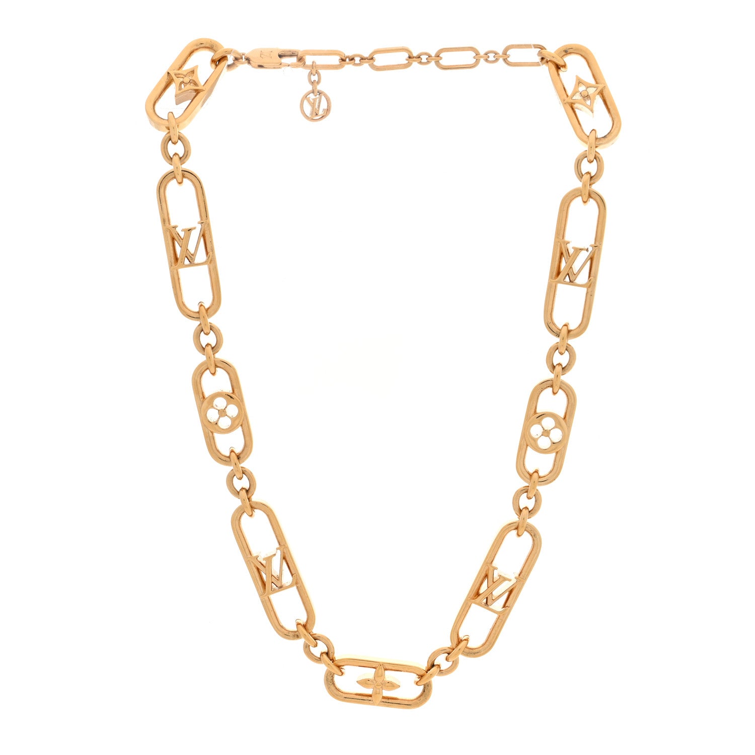 Louis Vuitton Metal My LV Chain Necklace Gold 3 of 5