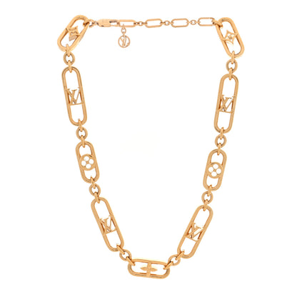 Louis Vuitton Metal My LV Chain Necklace Gold 3 of 5