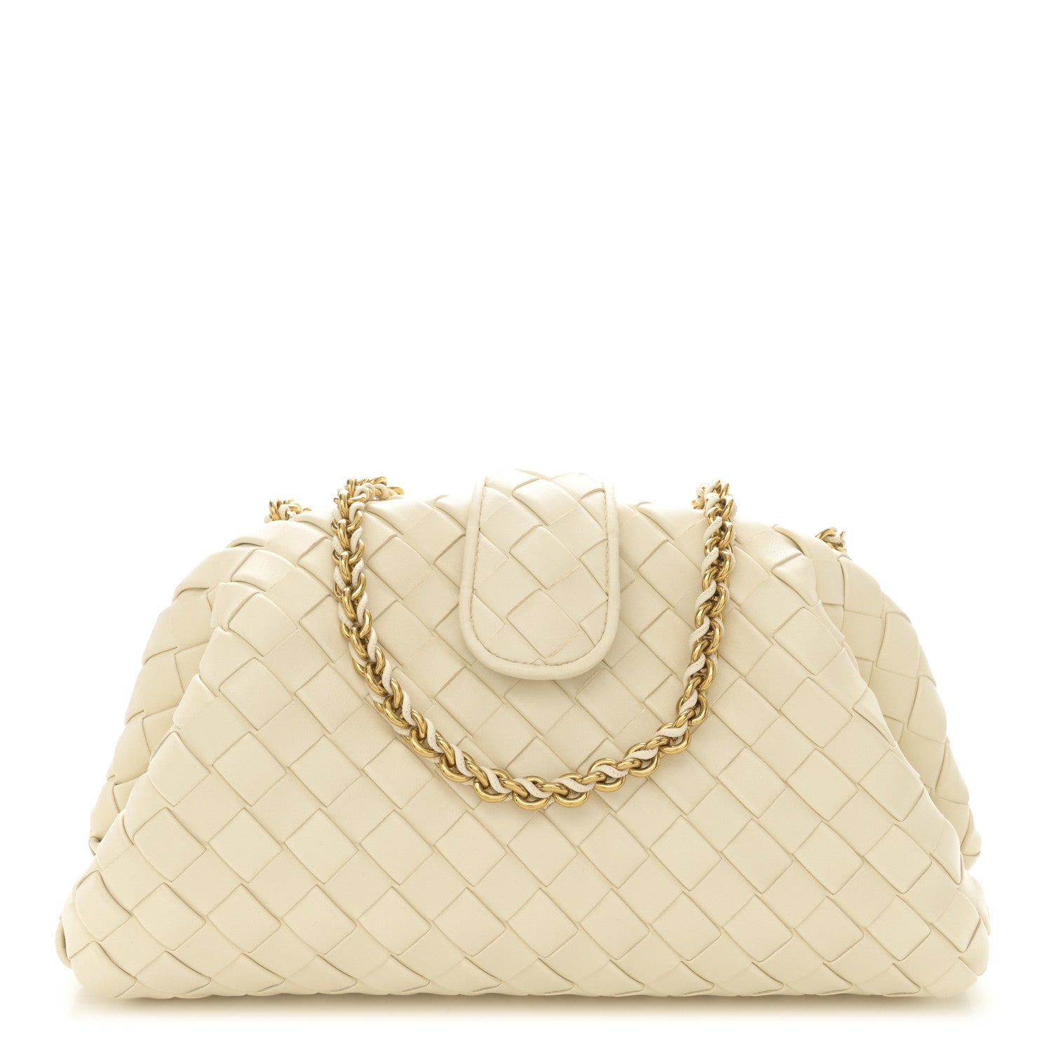 Bottega Veneta Nappa Intrecciato Teen The Lauren 1980 Clutch With Chain String 1 of 11