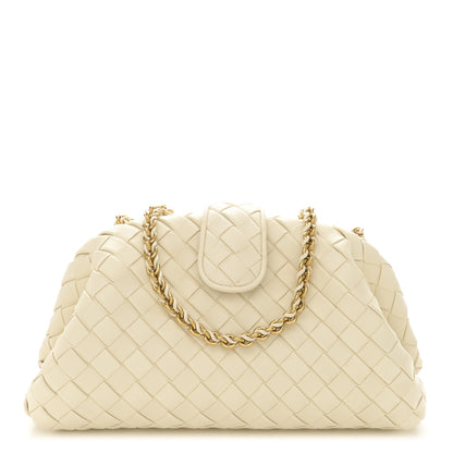 Bottega Veneta Nappa Intrecciato Teen The Lauren 1980 Clutch With Chain String 1 of 11