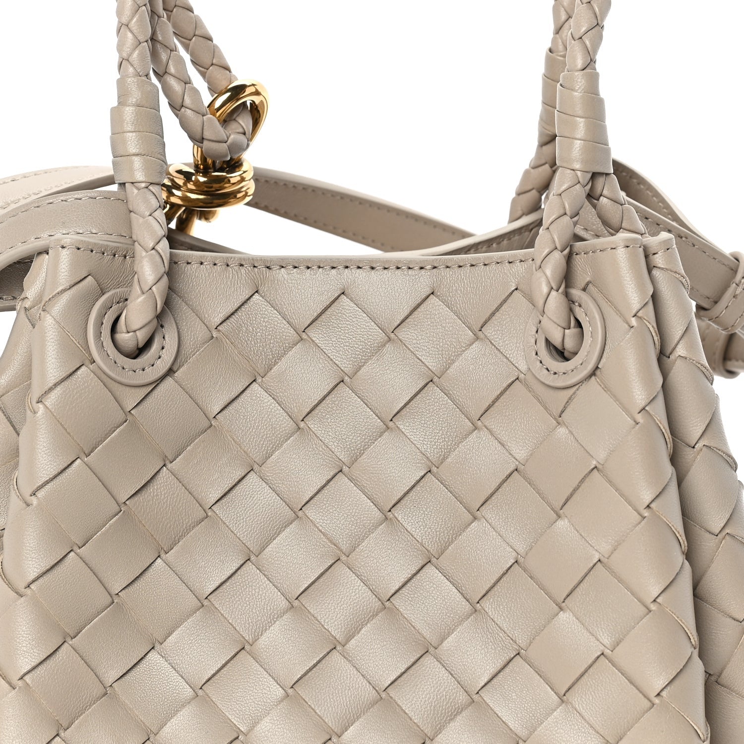 Bottega Veneta Nappa Intrecciato Mini Parachute Shoulder Bag Ecru 6 of 7
