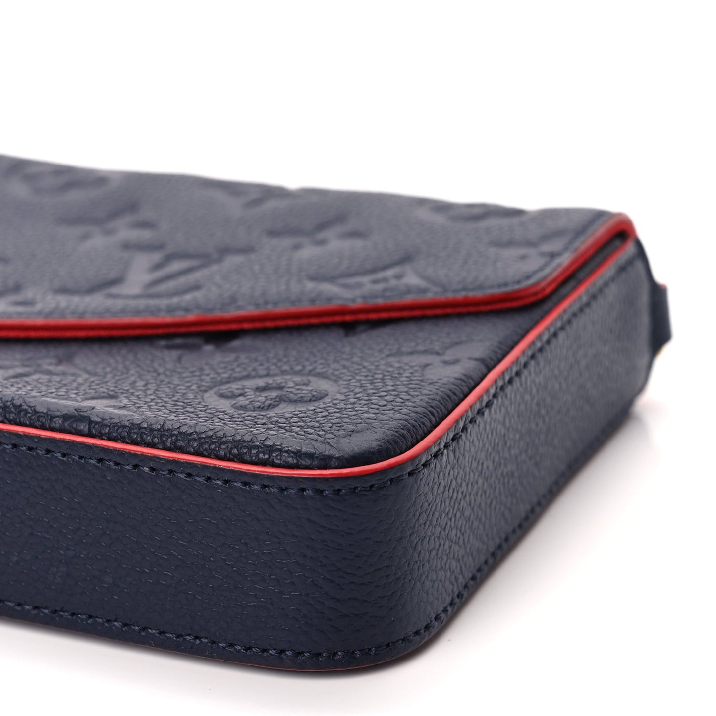 Empreinte Pochette Felicie Chain Wallet Marine Rouge