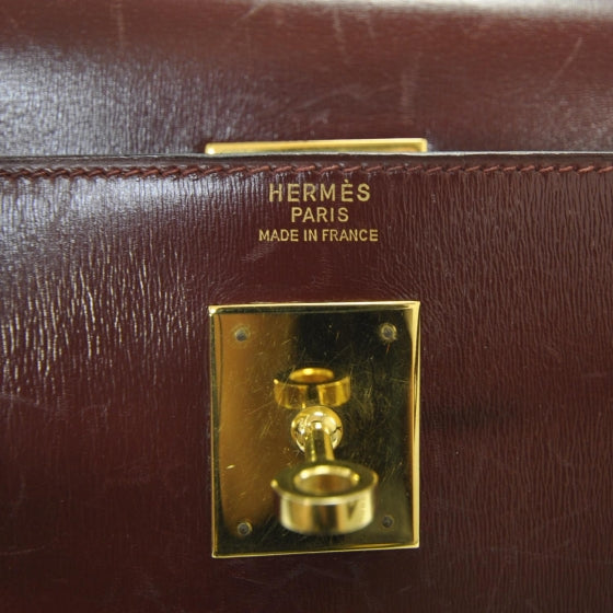 Hermes Box Kelly 32 Bordeaux 8 of 10
