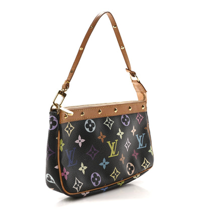 Louis Vuitton Monogram Multicolor Pochette Accessories Black 3 of 9