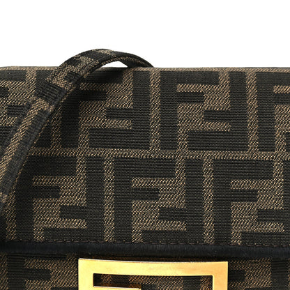 Fendi Fabric Jacquard FF 1974 Mini Baguette Tobacco Moro Black 6 of 8
