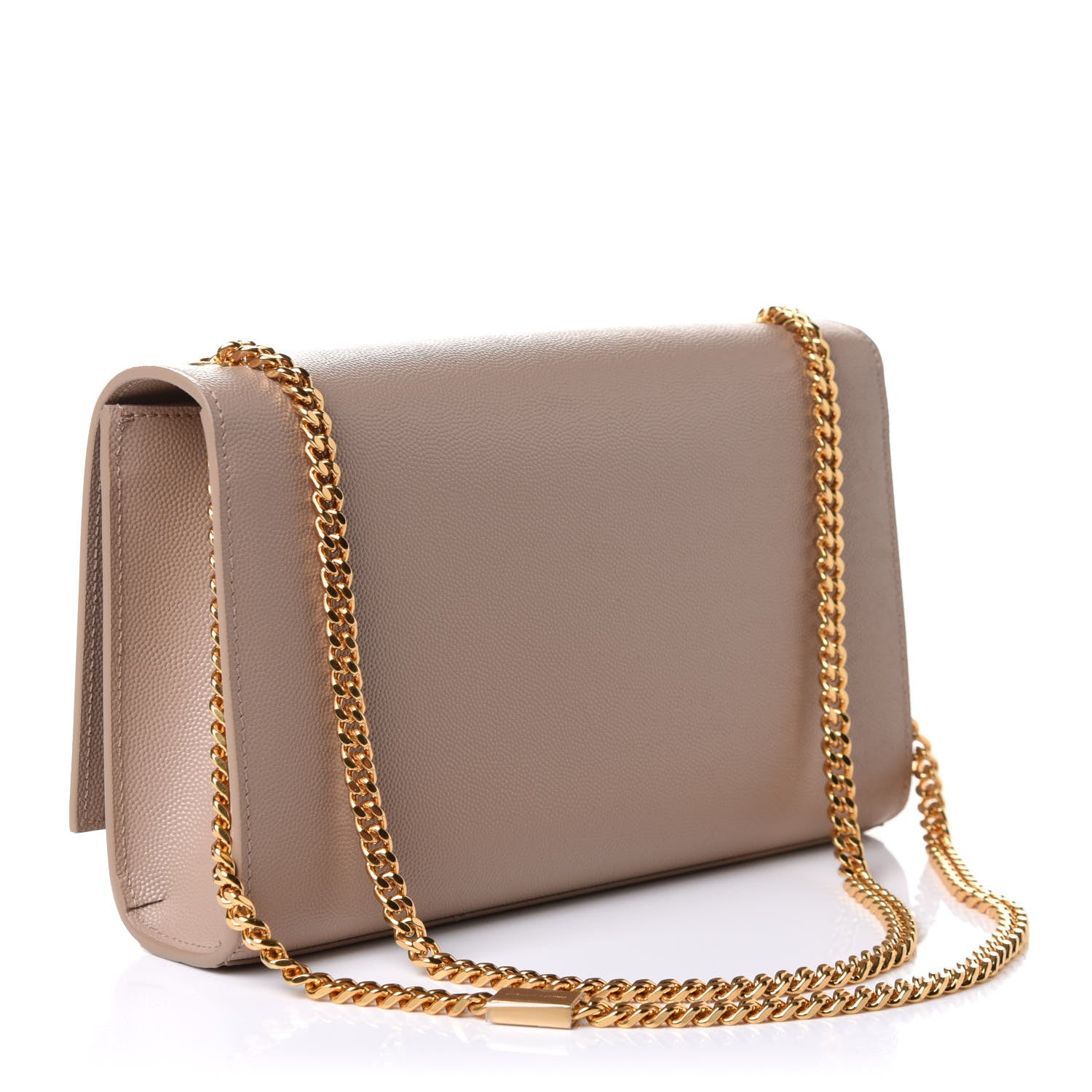 Saint Laurent Grain De Poudre Medium Monogram Kate Satchel Dark Beige 4 of 11