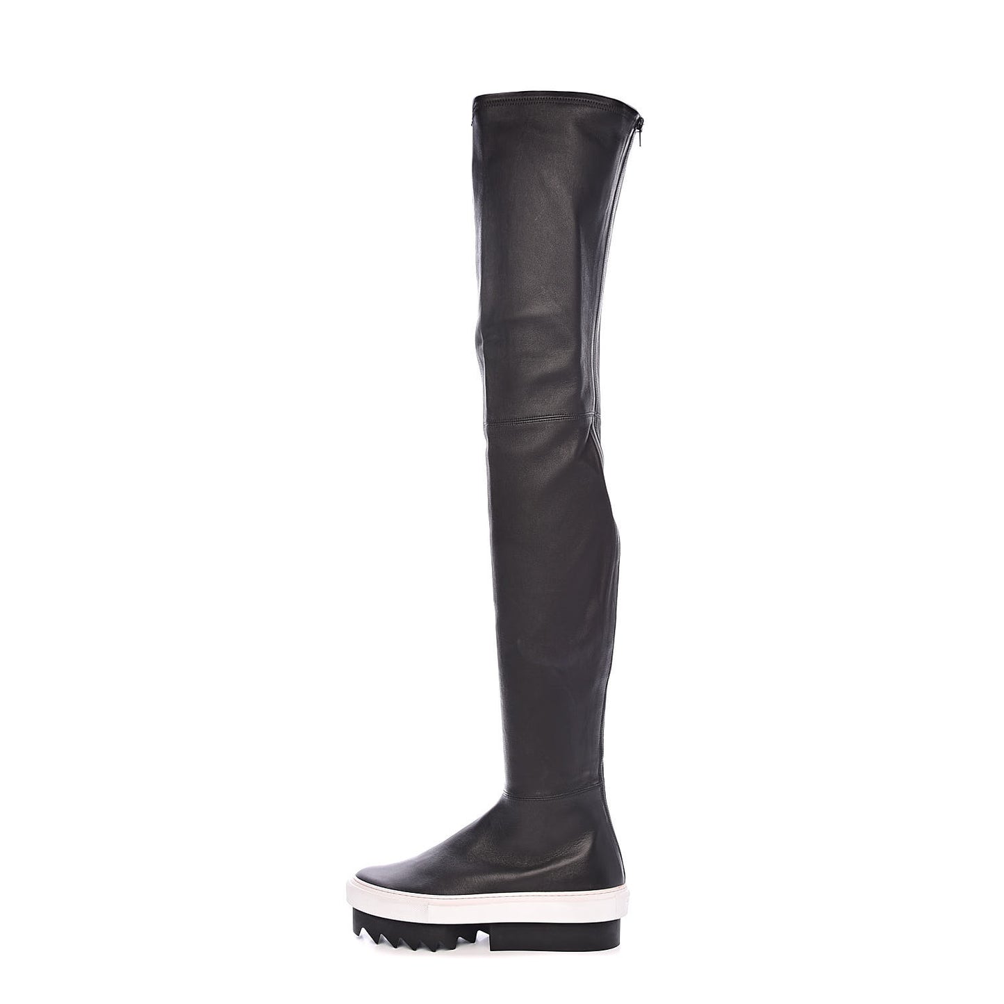 Lambskin Platform Over The Knee Boots 37.5 Black