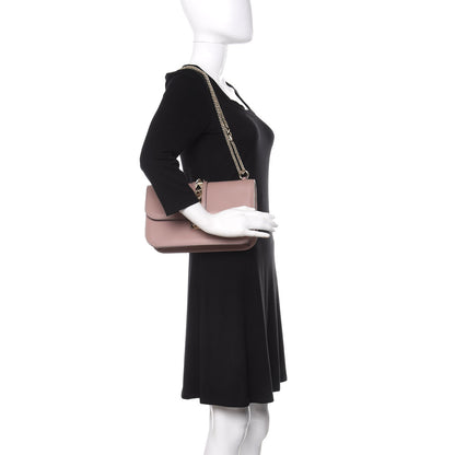 Valentino Garavani Vitello Medium Glam Lock Rockstud Flap Poudre 2 of 10