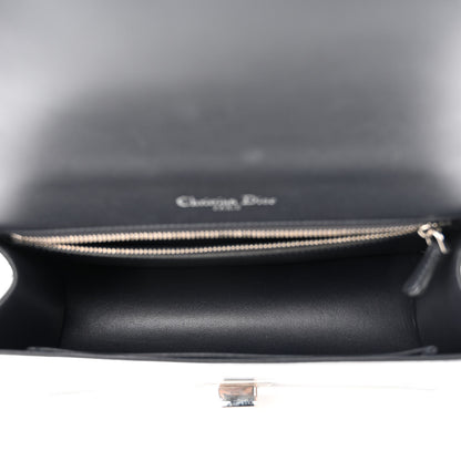 Christian Dior Metallic Patent Micro-Cannage Medium Diorama Flap Bag Silver 5 of 9