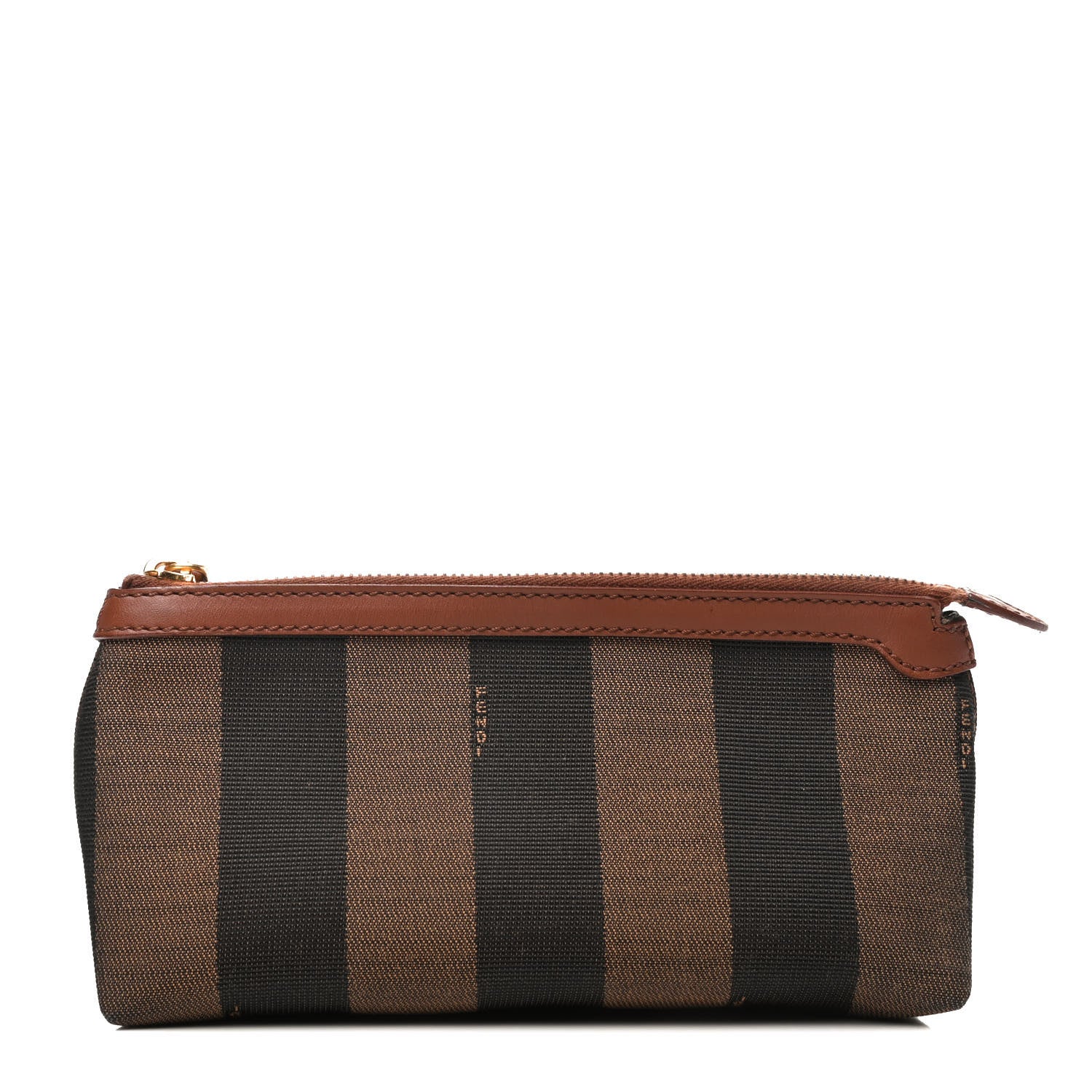 Fendi Pequin Pouch Tobacco Beige 1 of 9