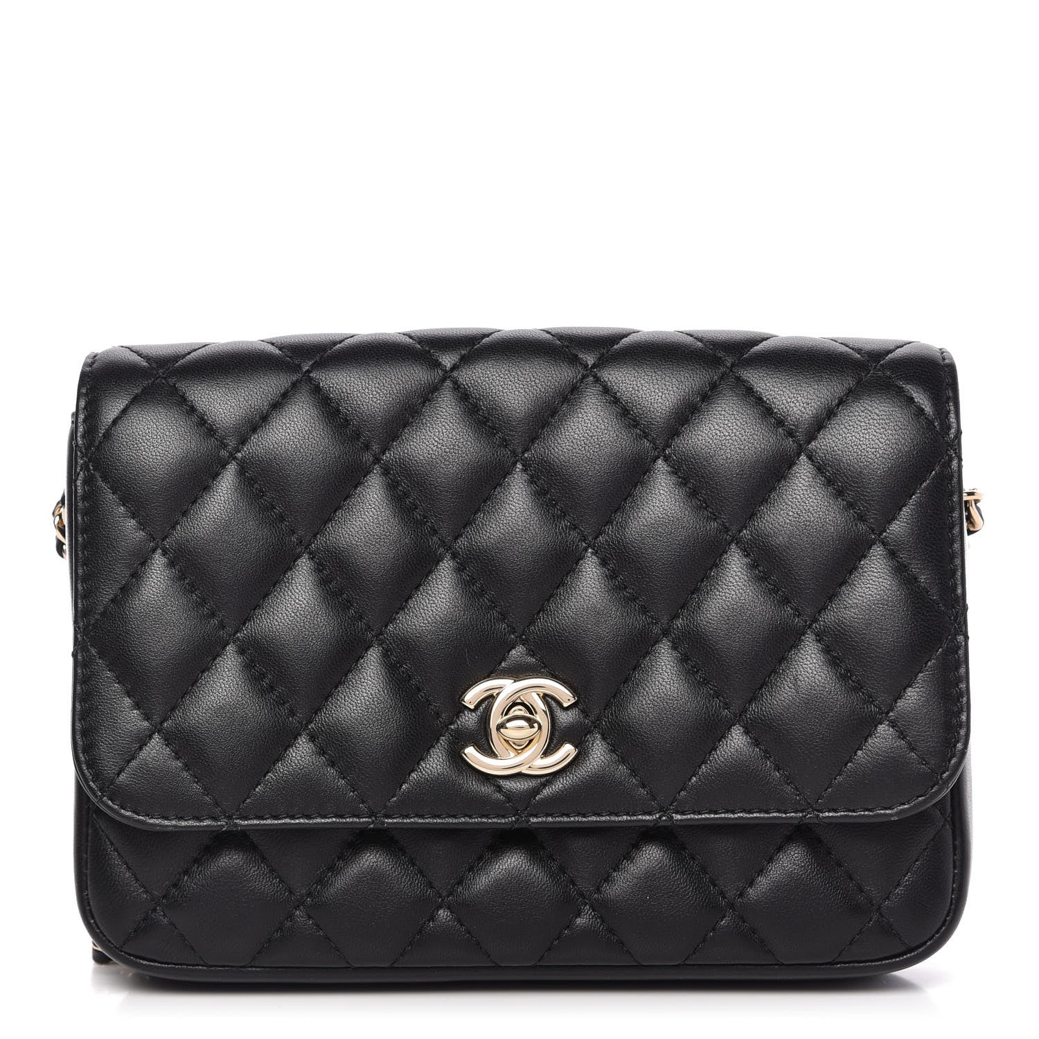 Chanel Lambskin Quilted Side Packs Black 3 of 12