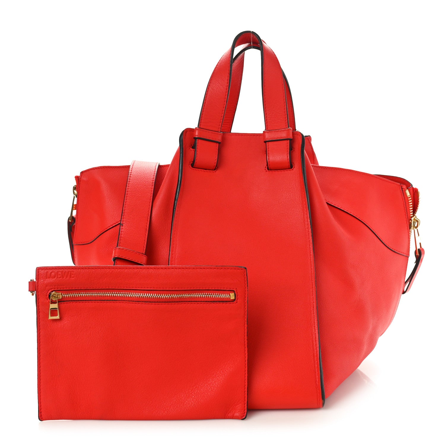 Loewe Calfskin Medium Hammock Shoulder Bag Scarlet Red 3 of 11