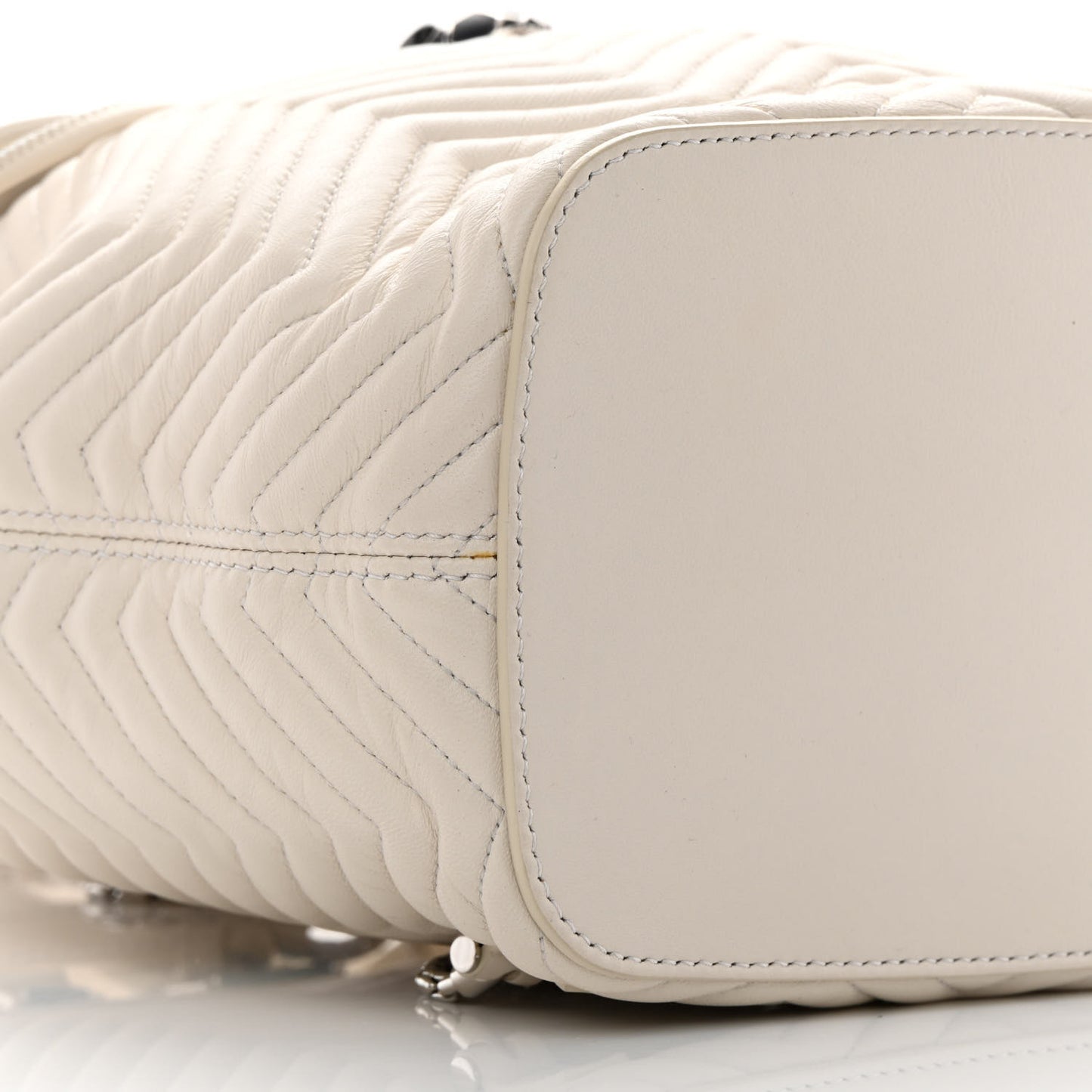 Calfskin Quilted Serpenti Forever Backpack White