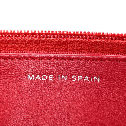 Chanel Lambskin Quilted Wallet On Chain WOC  Dark Pink 6 of 9