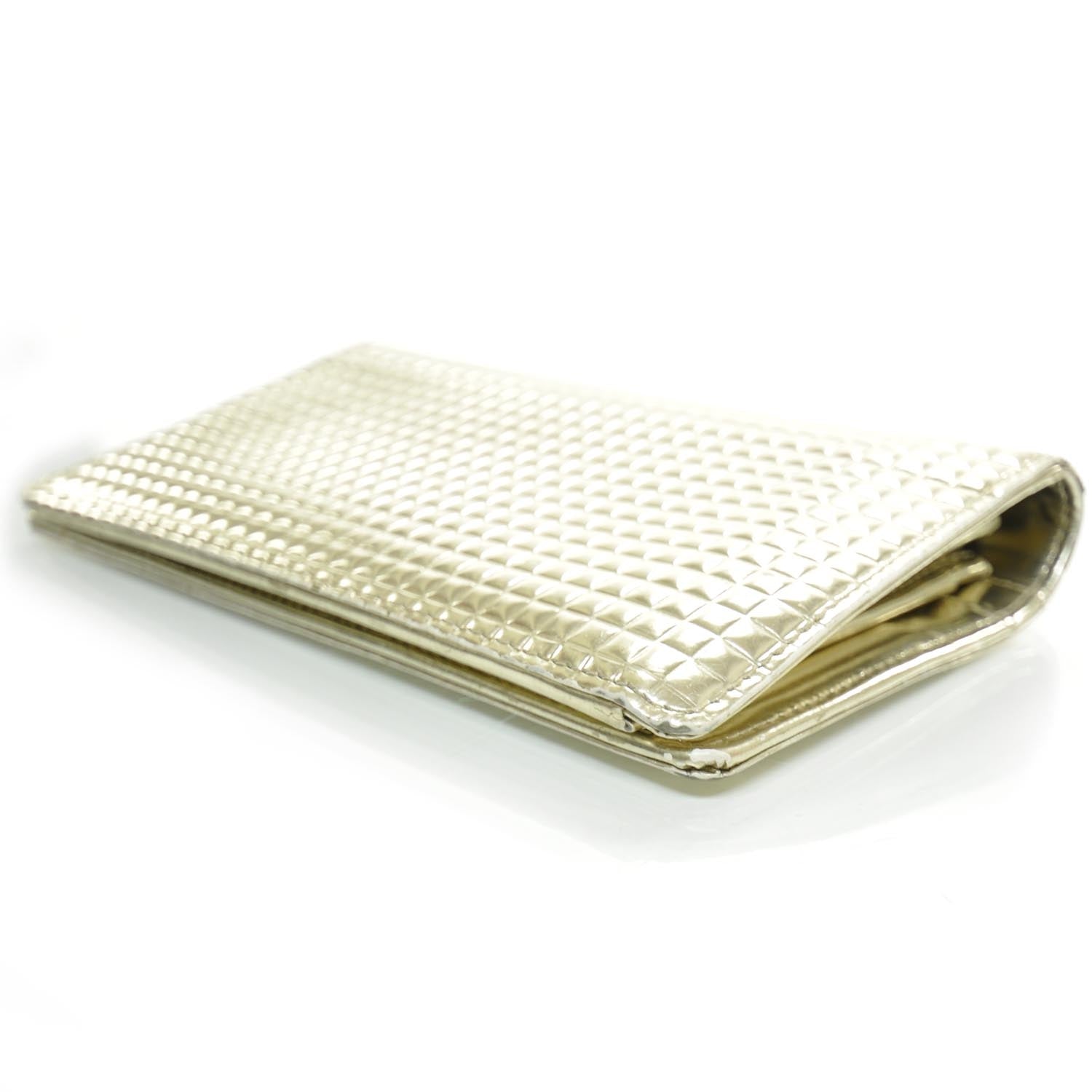 Chanel Leather Large CC Wallet Metallic Gold 4 of 10