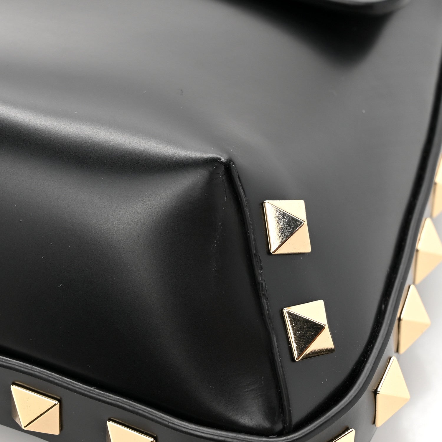 Valentino Garavani Brushed Calfskin Rockstud Flip Lock Chain Shoulder Bag Black 14 of 15