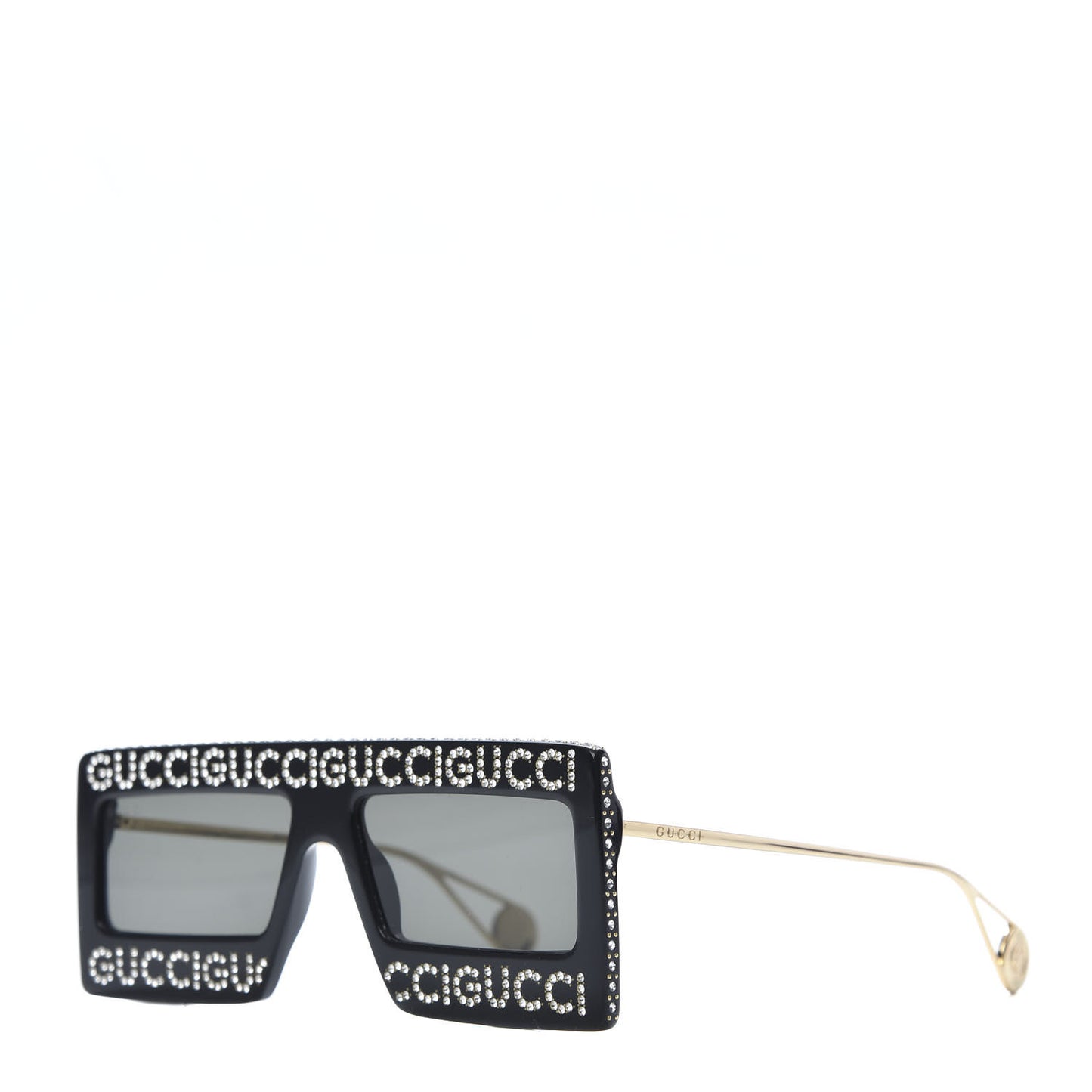 Acetate Crystal Mask-Frame Sunglasses GG0431S Black