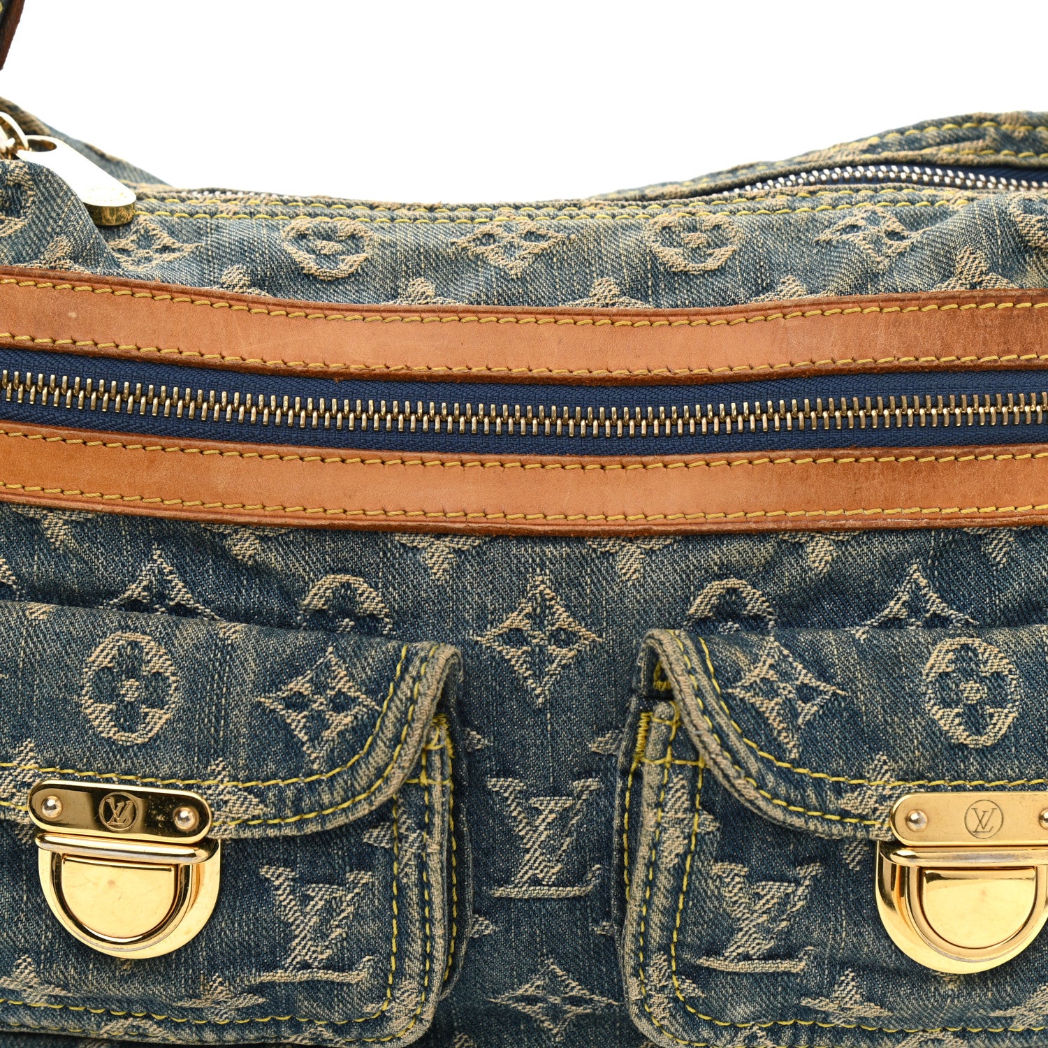 Louis Vuitton Monogram Denim Baggy PM Blue 7 of 10