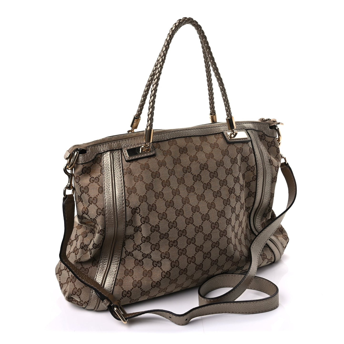 Monogram Cellarius Calfskin Large Bella Top Handle Bag Gold
