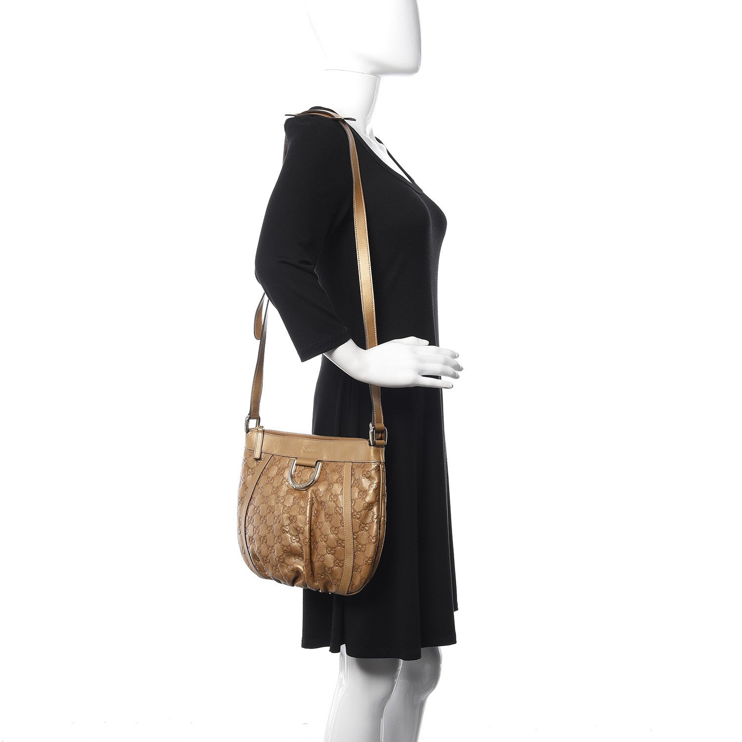 Gucci Guccissima Small D Ring Messenger Gold 2 of 8