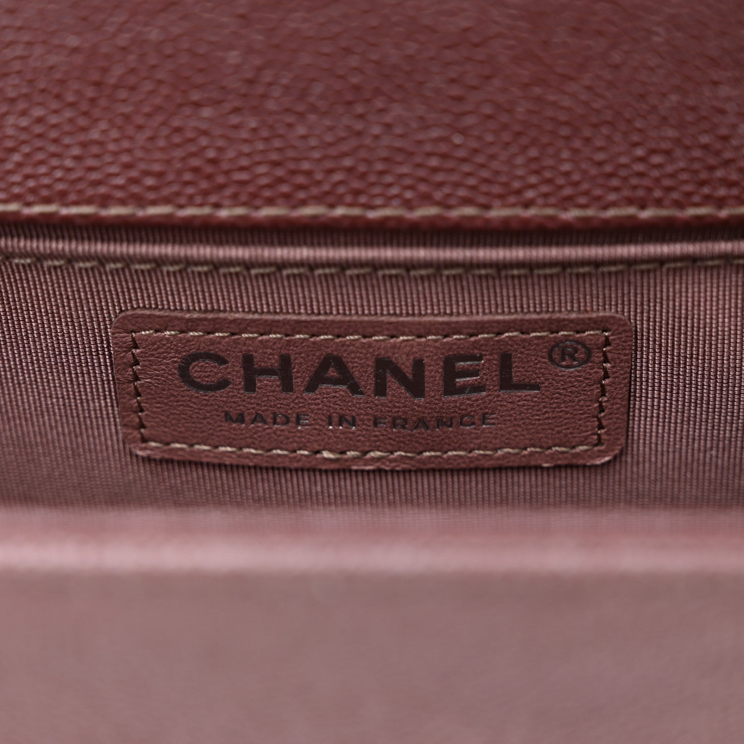 Chanel Metallic Caviar Chevron Quilted Medium Boy Flap Dark Pink 6 of 11