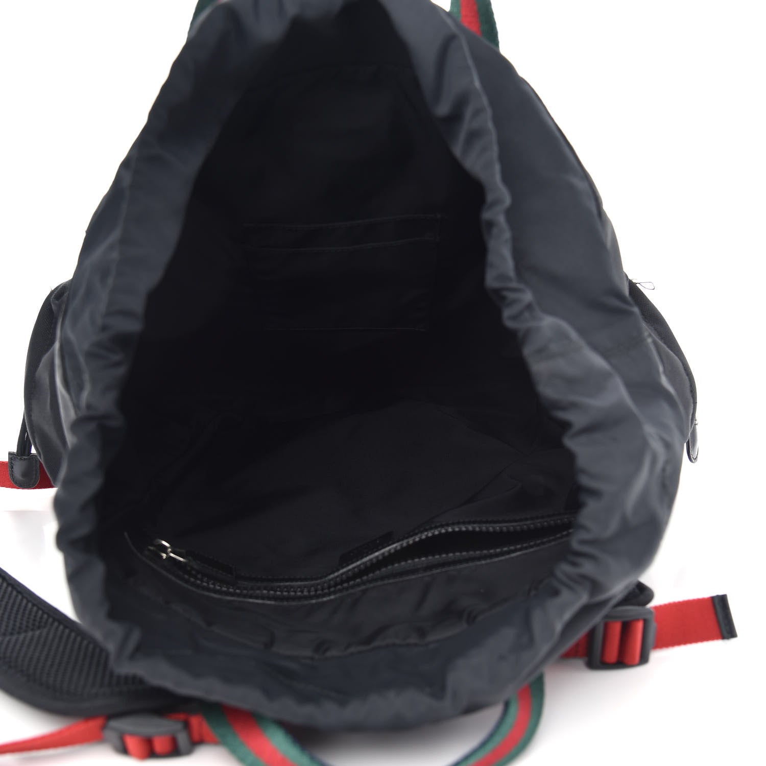 Gucci Techno Canvas Web L'Aveugle Par Amour Embroidered Drawstring Backpack Black 5 of 12