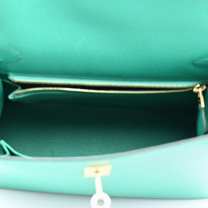Hermes Epsom Kelly Sellier 25 Vert Vertigo 5 of 10