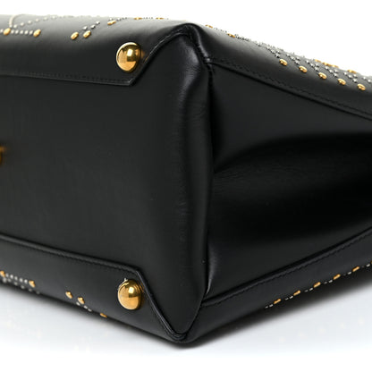 Burberry Smooth Calfskin Riveted Medium Banner Tote Black 10 of 11