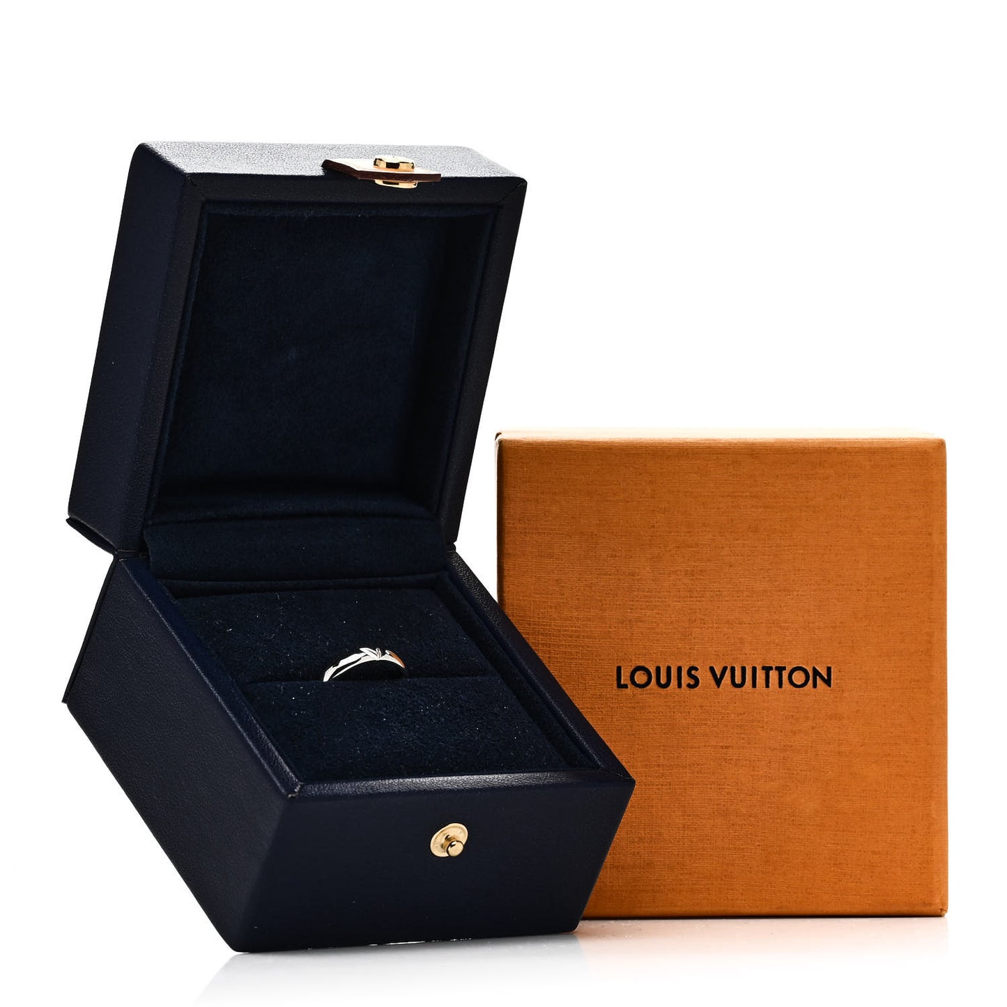 18K White Gold LV Volt Multi Wedding Band Ring 52 6