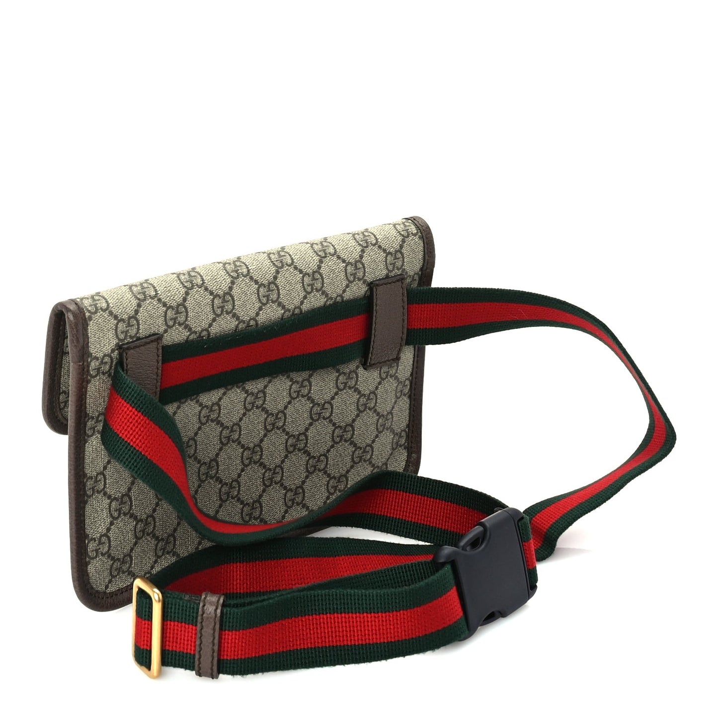GG Supreme Monogram Neo Vintage Web Belt Bag Brown