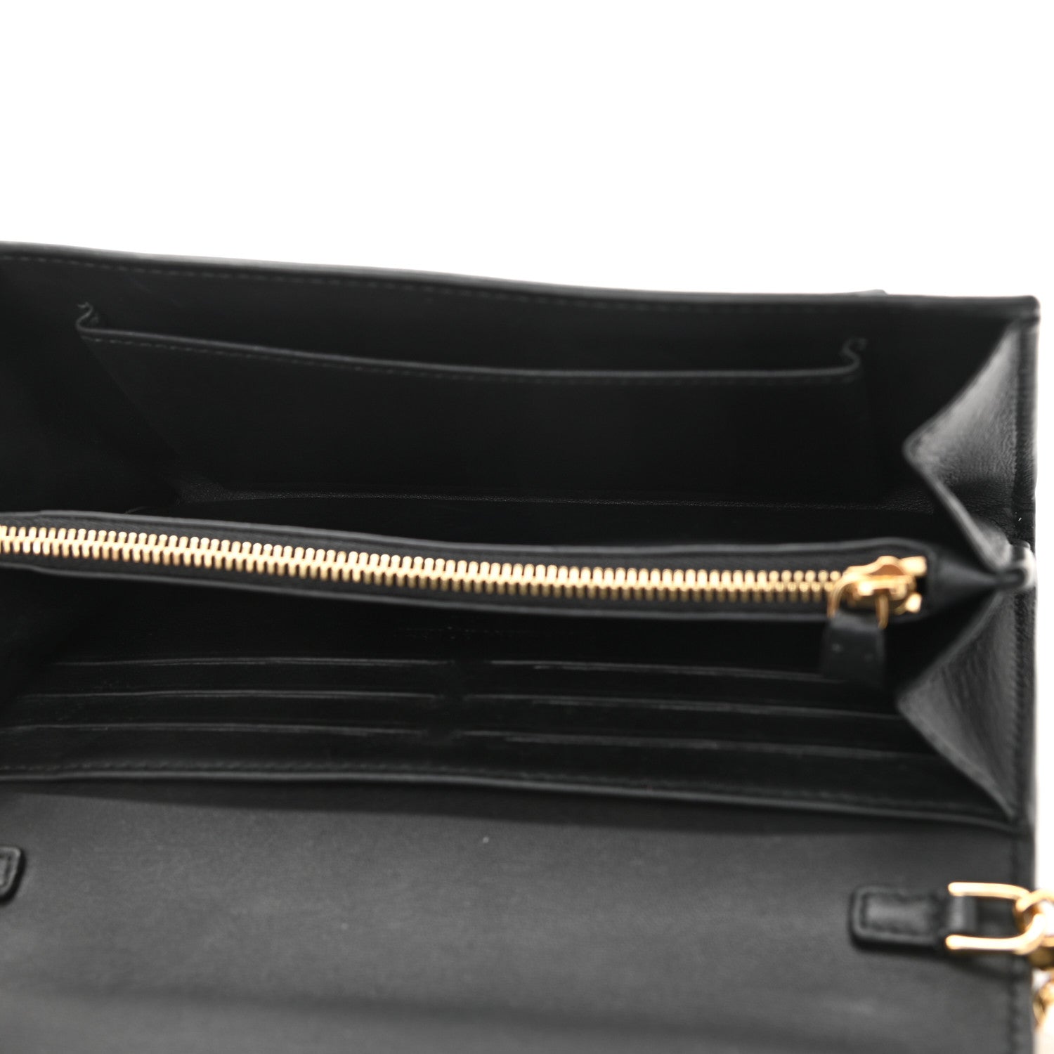 Alexander McQueen Calfskin Studded Skull Wallet on Chain Black 4 of 9