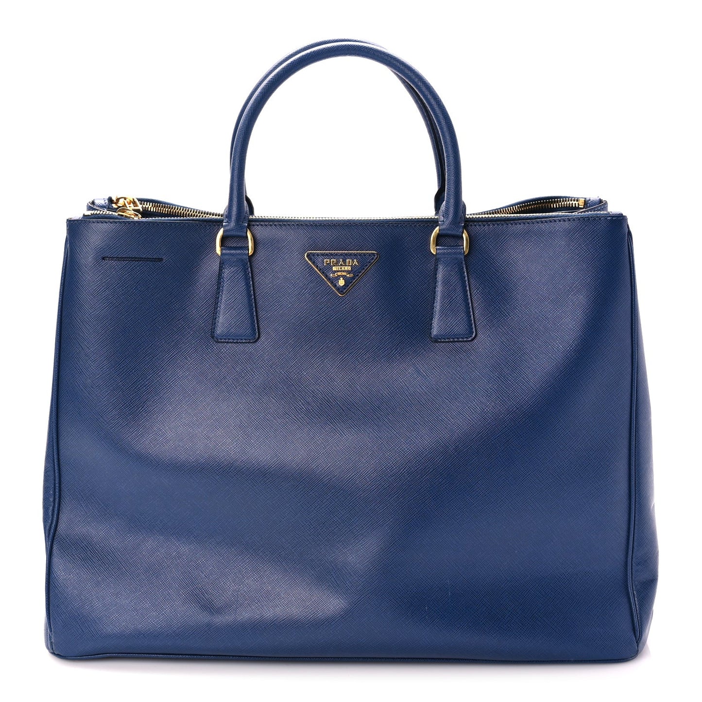Saffiano Lux Extra Large Galleria Double Zip Tote Bluette