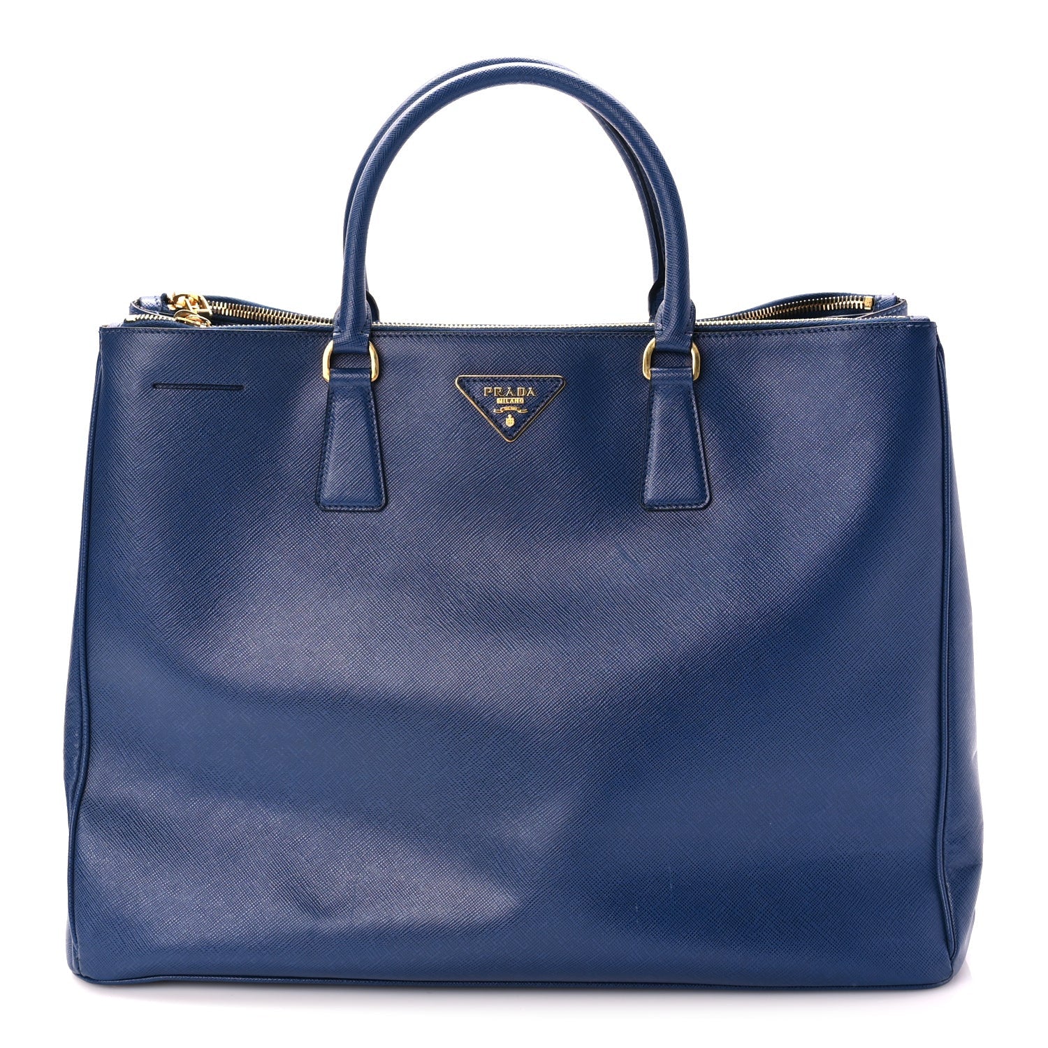 Prada Saffiano Lux Extra Large Galleria Double Zip Tote Bluette 1 of 8