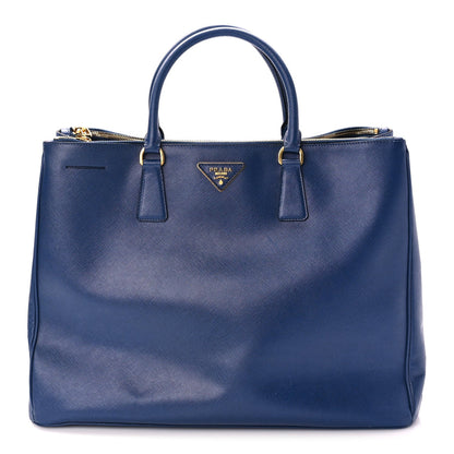 Prada Saffiano Lux Extra Large Galleria Double Zip Tote Bluette 1 of 8