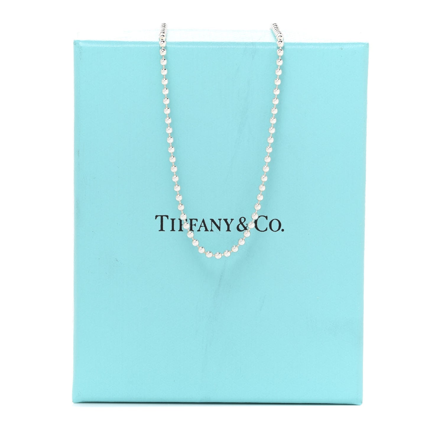 Sterling Silver 2mm Beaded Chain Necklace 24"