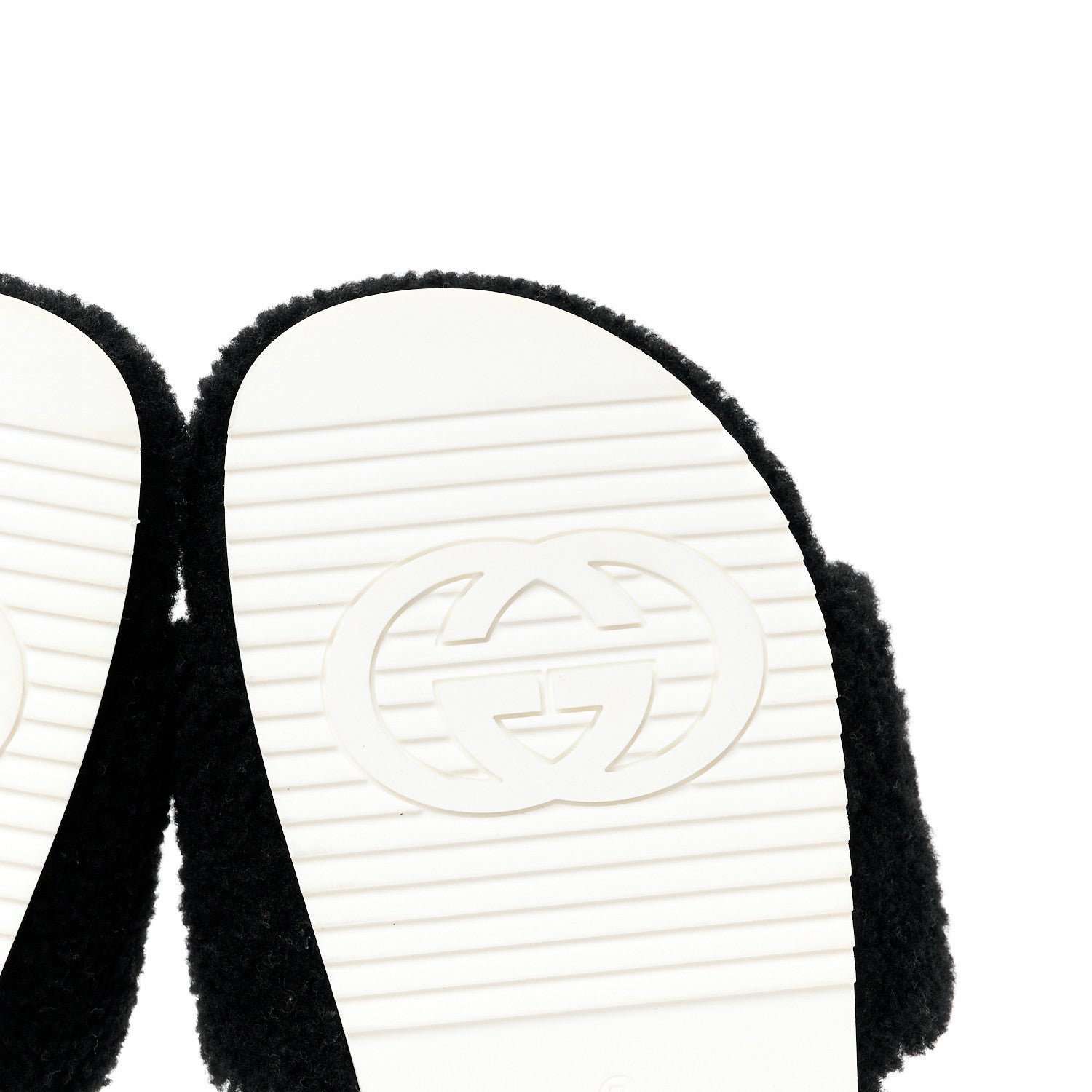 Gucci Shearling Womens Eileen Slide Sandals 39 Black Butterscotch 6 of 9