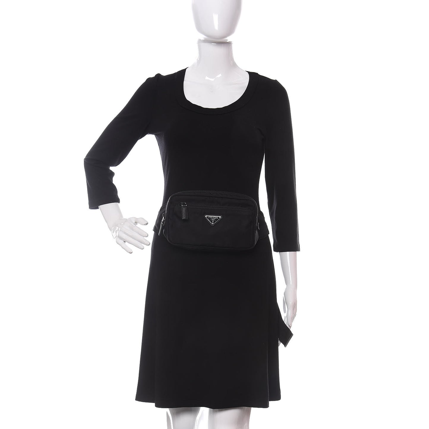 Tessuto Nylon Montagna Belt Bag Black