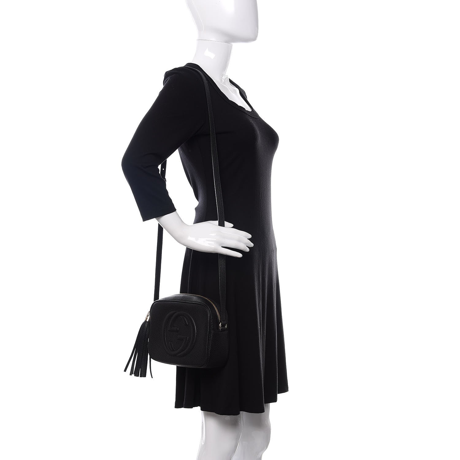 Gucci Pebbled Calfskin Small Soho Disco Bag Black 2 of 10